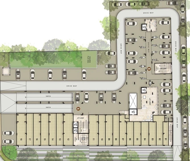 Master Plan of Commercial Shree Ralsi Rivera in Ghuma, Ahmedabad - Image 408045