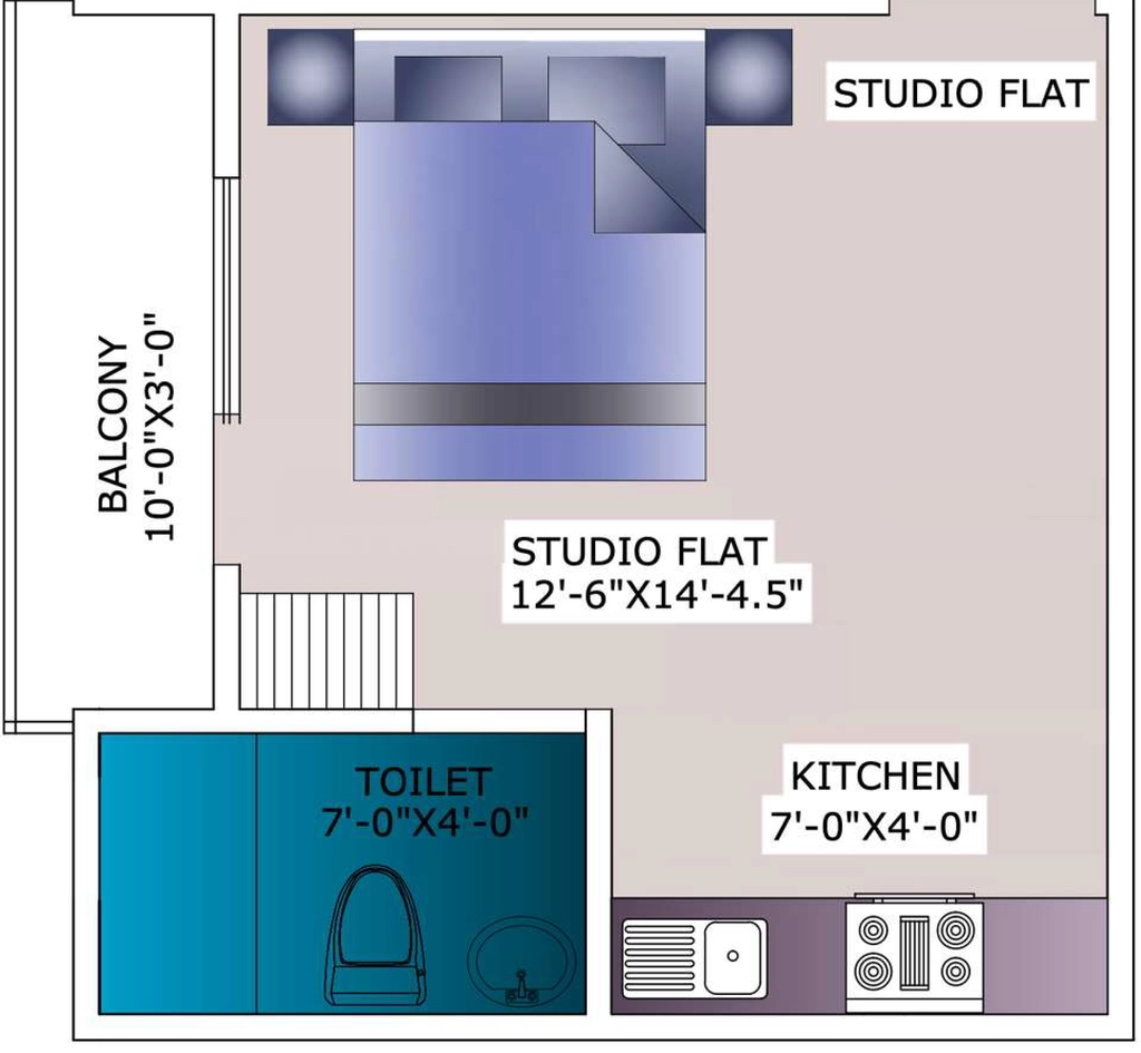1 RK Studio Apartment in Catalyst Express Apartments in Sector 127, Noida - Image 920277