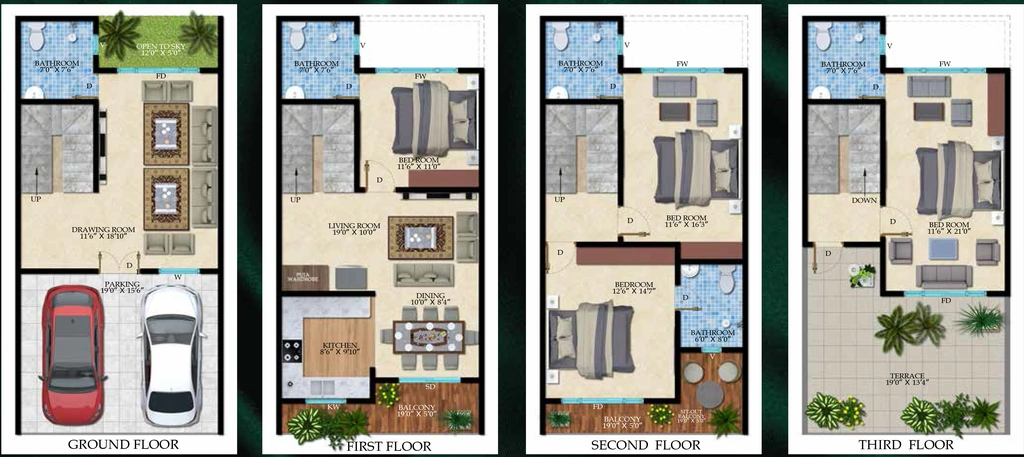 4 BHK House/Villa in Contour Sukhbiri Homes in Sector 107, Noida - Image 920286