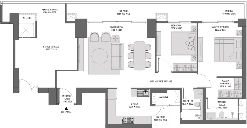 2 BHK Flat in Experion Saatori in Sector 151, Noida - Image 920287