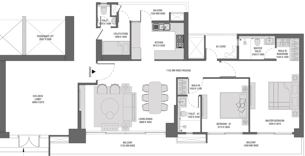 2 BHK Flat in Experion Saatori in Sector 151, Noida - Image 920288