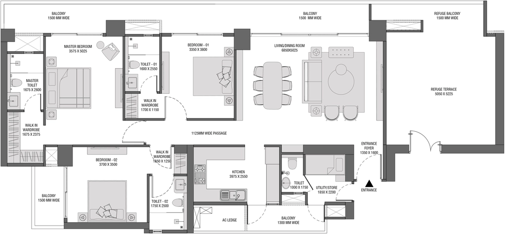 3 BHK Flat in Experion Saatori in Sector 151, Noida - Image 920290