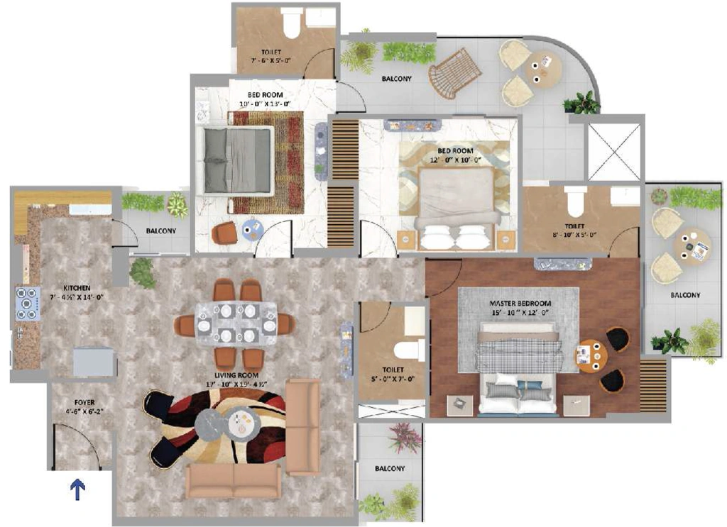 3 BHK Flat in Express Zenith Tower A in Sector 77, Noida - Image 920292