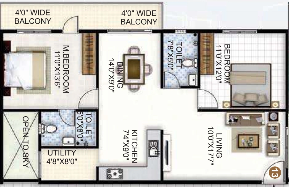 2 BHK Flat in SLS Silicon Valley in KR Puram, Bangalore - Image 920313