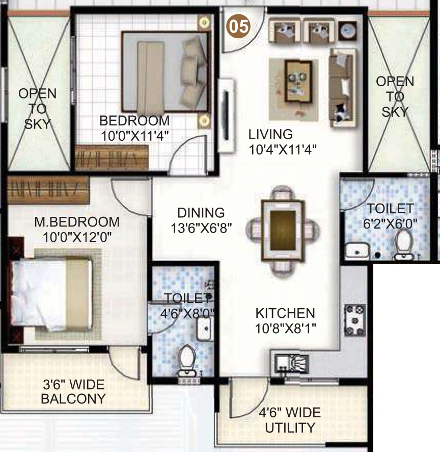 2 BHK Flat in SLS Silicon Valley in KR Puram, Bangalore - Image 920311