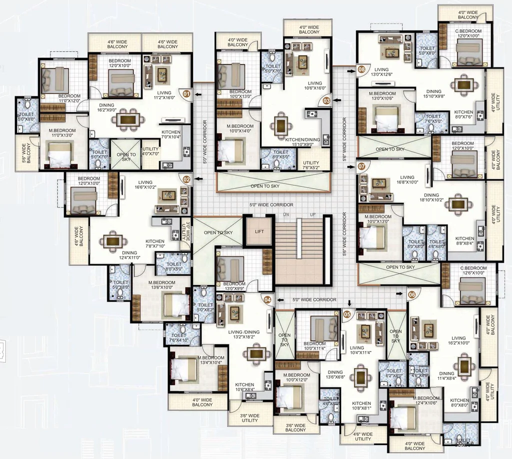 Floor Plan of SLS Silicon Valley in KR Puram, Bangalore - Image 408225