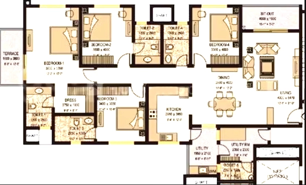 4 BHK Flat in Sobha Onyx in Bellandur, Bangalore - Image 920298