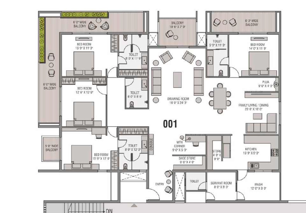 4 BHK Flat in Shaligram Rudraksh Kingston in Bawadiya Kalan, Bhopal - Image 920547