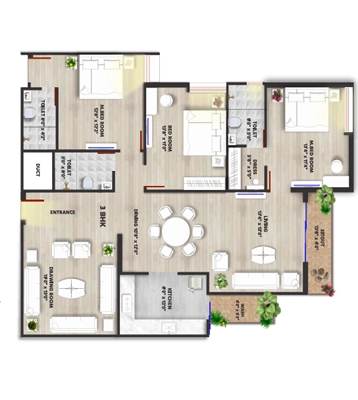 3 BHK Flat in Sage Skyline in Bawadiya Kalan, Bhopal - Image 920554