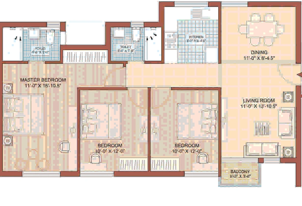 3 BHK Flat in Jaypee Greens Kasa Isles in Sector 129, Noida - Image 920328