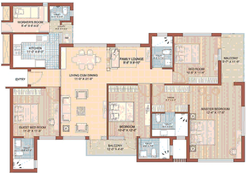 4 BHK Flat in Jaypee Greens Kasa Isles in Sector 129, Noida - Image 920332