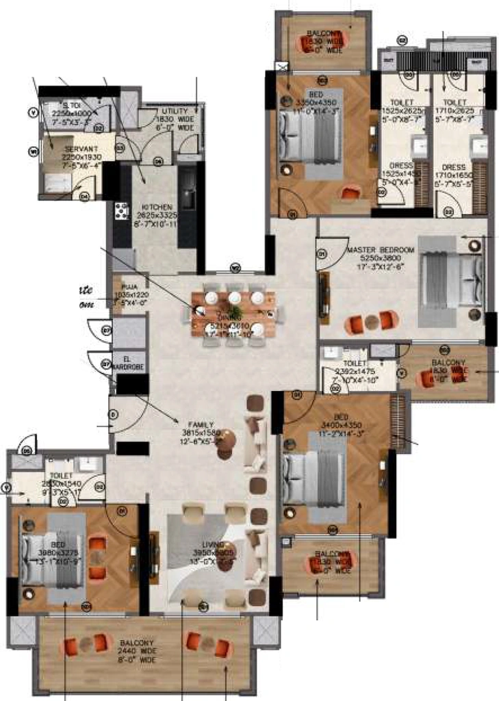 3 BHK Flat in Nimbus The Arista Luxe in Sector 168, Noida - Image 920355
