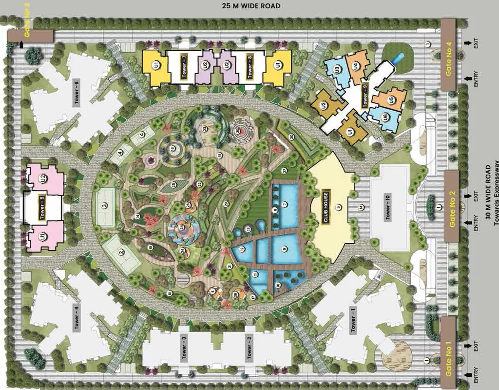 Master Plan of Nimbus The Arista Luxe in Sector 168, Noida - Image 408294