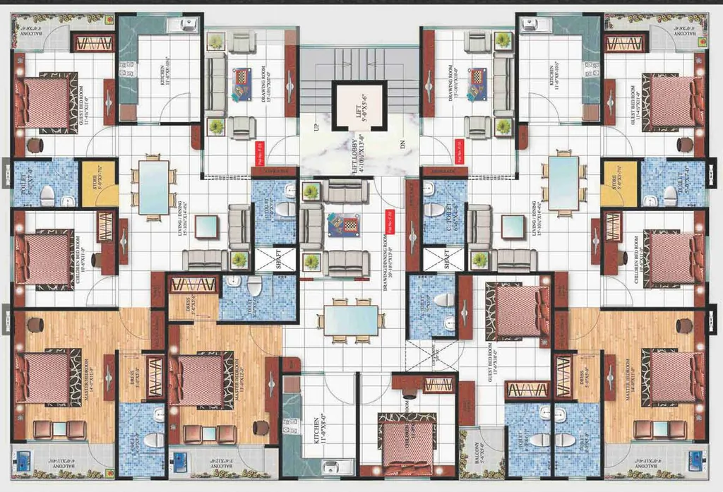 Floor Plan of Amit Ria Avenue in C Scheme, Jaipur - Image 408276