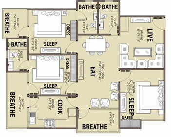 3 BHK Flat in Kriscon Skywalk in Jaisinghpura, Jaipur - Image 920362