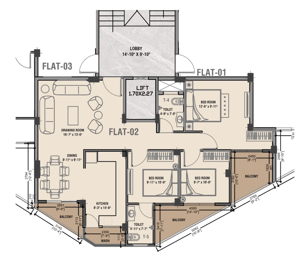 3 BHK Flat in Shilpi Eco Towers in Bawadiya Kalan, Bhopal - Image 920541