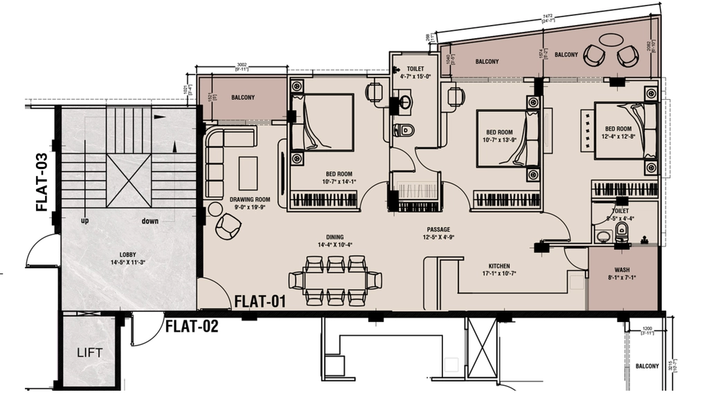 3 BHK Flat in Shilpi Eco Towers in Bawadiya Kalan, Bhopal - Image 920543