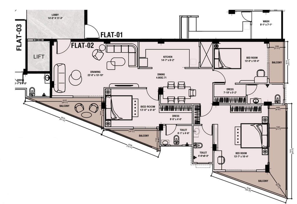 3 BHK Flat in Shilpi Eco Towers in Bawadiya Kalan, Bhopal - Image 920544