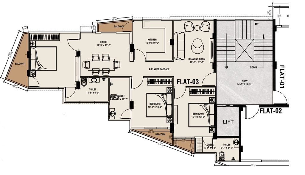 3 BHK Flat in Shilpi Eco Towers in Bawadiya Kalan, Bhopal - Image 920542