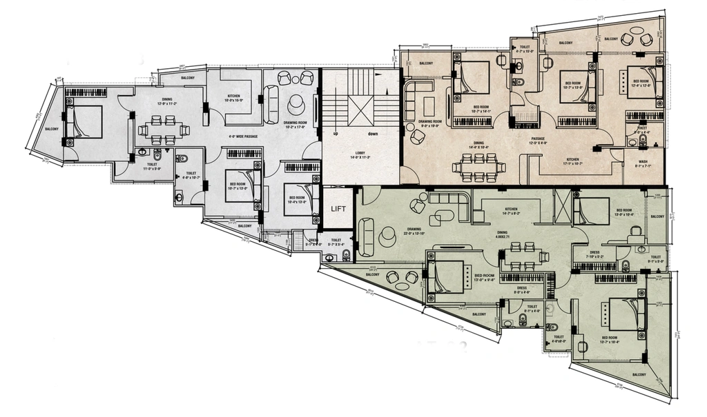 Floor Plan of Shilpi Eco Towers in Bawadiya Kalan, Bhopal - Image 408695