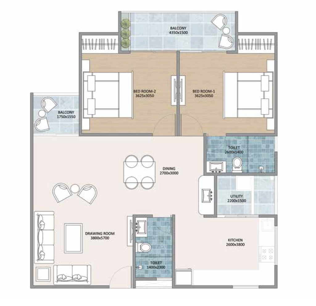2 BHK Flat in Agrawal Sagar Prime in Bawadiya Kalan, Bhopal - Image 920521