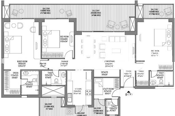 3 BHK Flat in Godrej Woods Plumeria in Sector 43, Noida - Image 920423