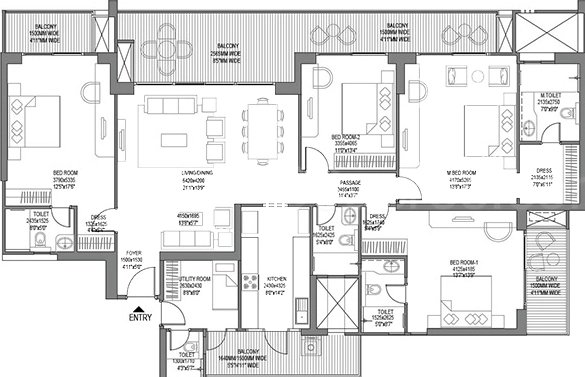 3 BHK Flat in Godrej Woods Plumeria in Sector 43, Noida - Image 920424