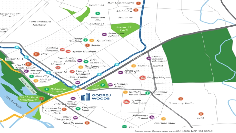 Location of Godrej Woods Plumeria - Image 408389