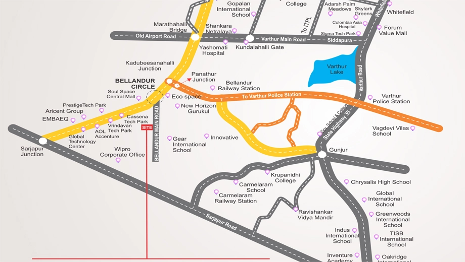 Location of Aishwarya Silicon in Bellandur, Bangalore - Image 408416