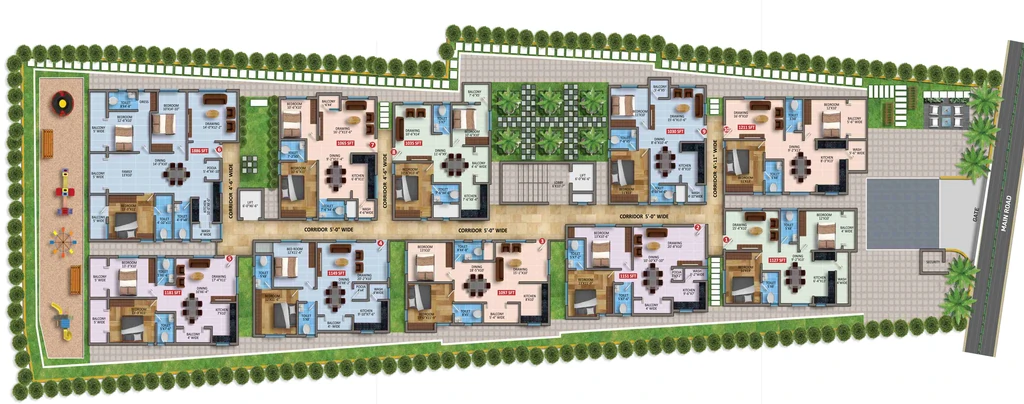 Master Plan of Aishwarya Silicon in Bellandur, Bangalore - Image 408414