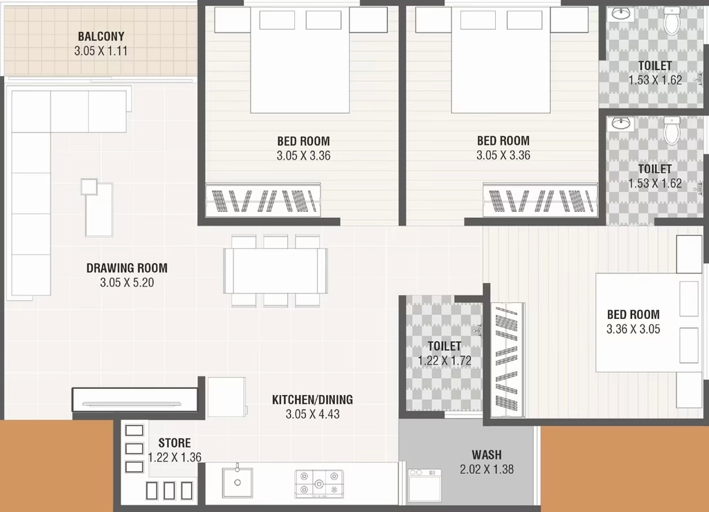 3 BHK Flat in Karm Exotica in Nikol, Ahmedabad - Image 920439