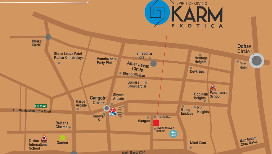 Location of Karm Exotica in Nikol, Ahmedabad - Image 408428