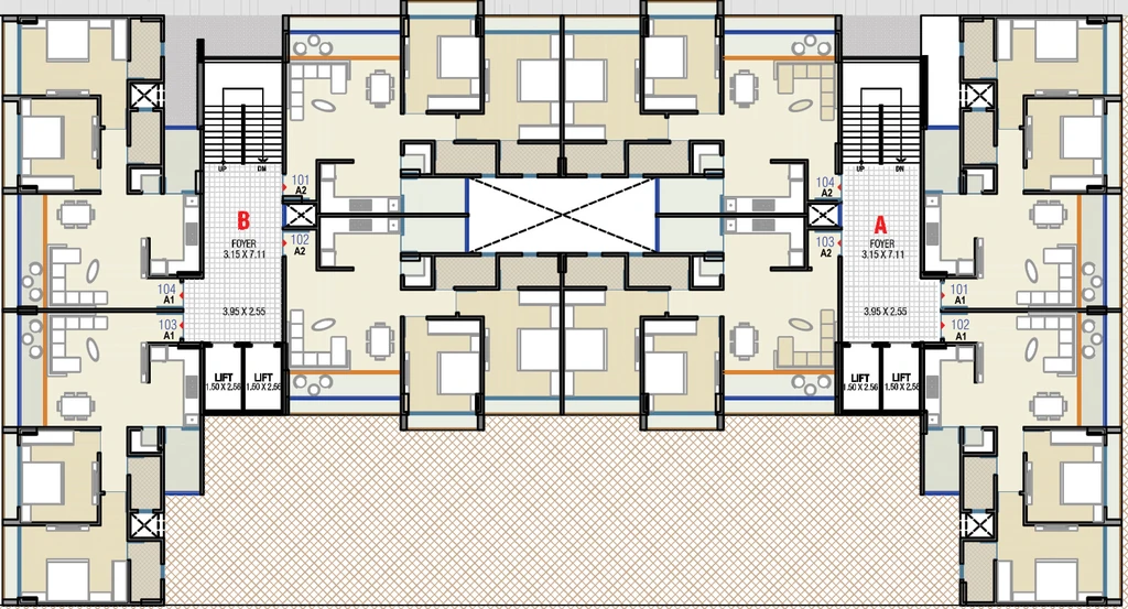 Floor Plan of Kashima The Crest Glory in Kathwada, Ahmedabad - Image 408450