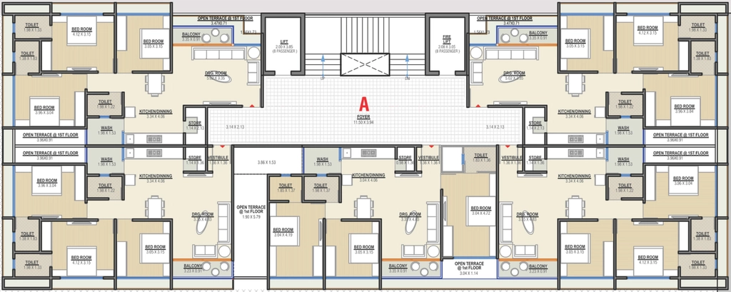 Floor Plan of KP Sanskruti Pride in Kathwada, Ahmedabad - Image 408464