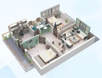 2 BHK Flat in Sanskaar Lifestyle Blu in Bawadiya Kalan, Bhopal - Image 920550