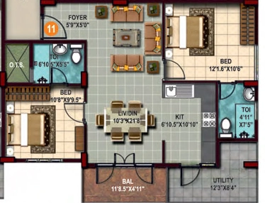 2 BHK Flat in SLS Springs in HSR Layout, Bangalore - Image 920456