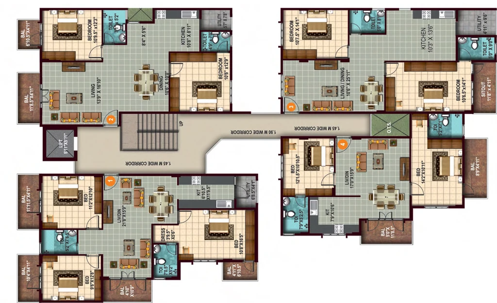 Floor Plan of SLS Springs in HSR Layout, Bangalore - Image 408473