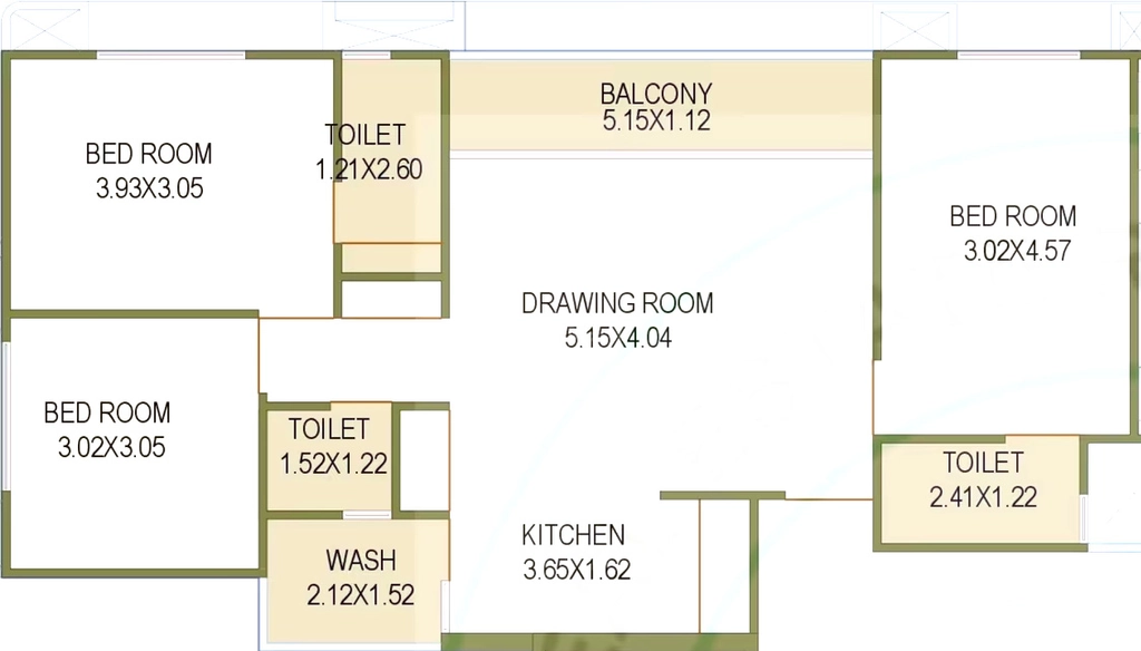 3 BHK Flat in Yug Vincitore Rivera in Vastral, Ahmedabad - Image 920463