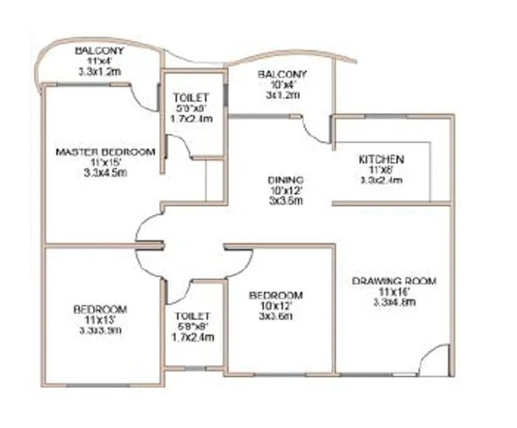 3 BHK Flat in Aakar Canal Kinship in Bawadiya Kalan, Bhopal - Image 920477