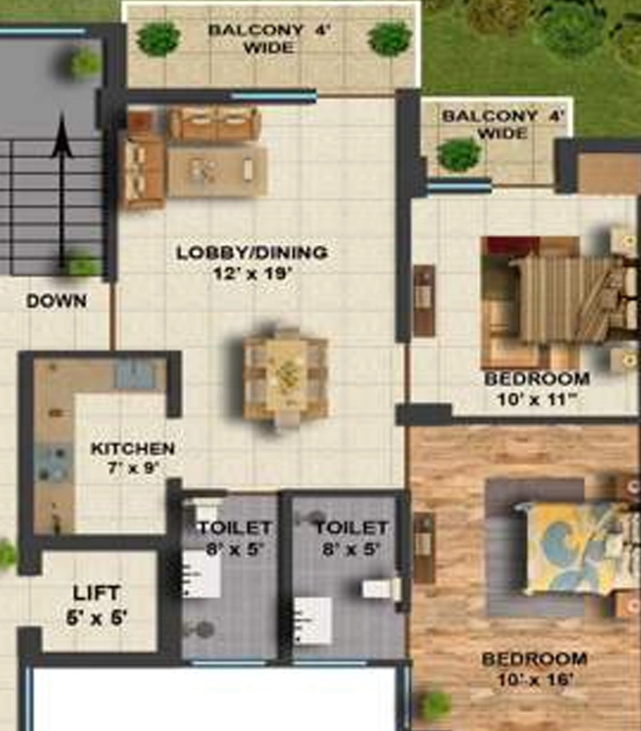 2 BHK Flat in Resizone Krishna Arcade in Sector 121, Noida - Image 920473