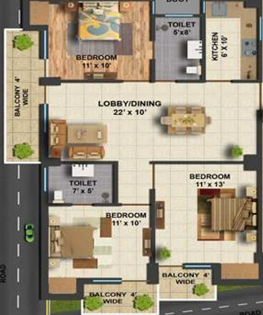 3 BHK Flat in Resizone Krishna Arcade in Sector 121, Noida - Image 920474