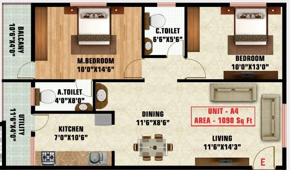 2 BHK Flat in Unitech Blossoms in Bellandur, Bangalore - Image 920464