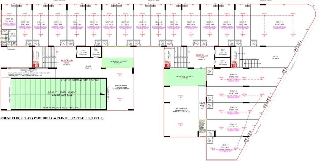 Floor Plan of Commercial Radhe Hilltown Harmony in Nikol, Ahmedabad - Image 408539