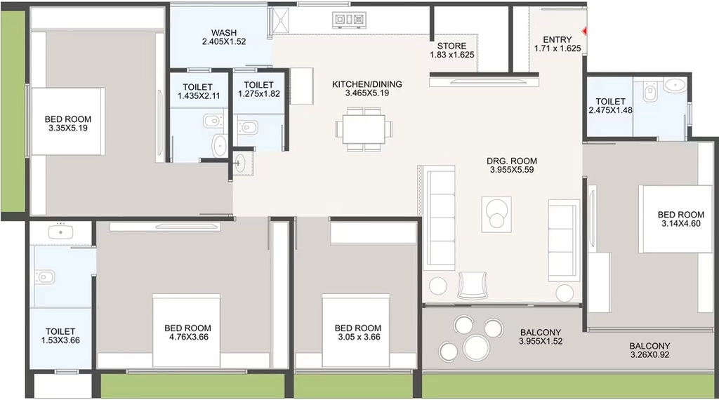 4 BHK Flat in Satvaraj Satva Prime in Vastral, Ahmedabad - Image 920510
