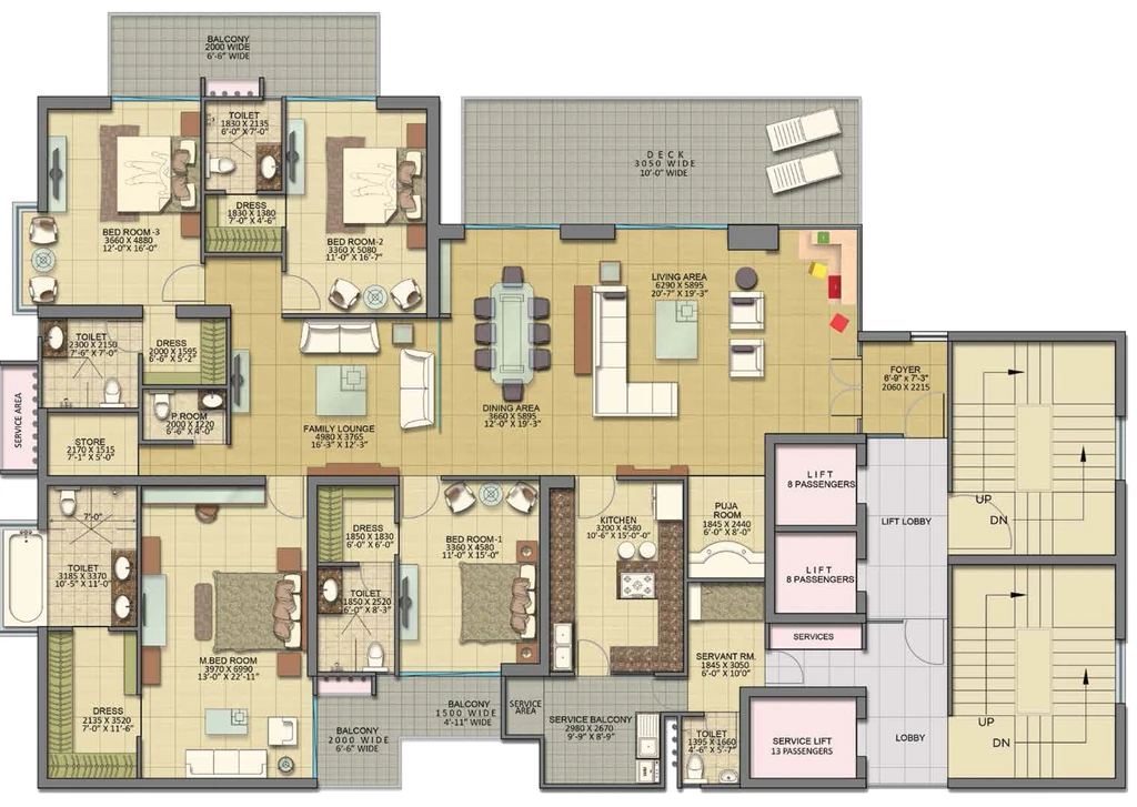 4 BHK Flat in Gaurs Platinum Towers in Sector 79, Noida - Image 920517