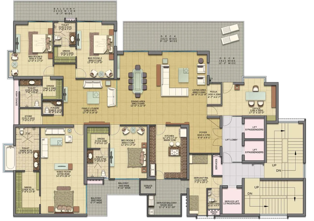 5 BHK Flat in Gaurs Platinum Towers in Sector 79, Noida - Image 920518