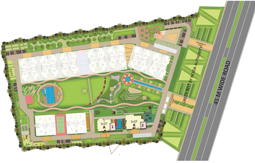 Master Plan of Gaurs Platinum Towers in Sector 79, Noida - Image 408623