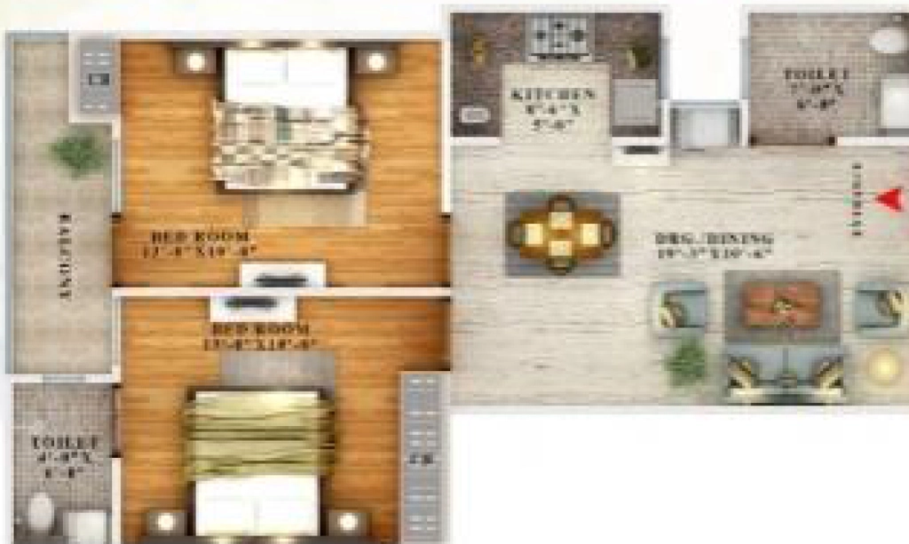 2 BHK Flat in Satyam Paradise in Sector 121, Noida - Image 920527