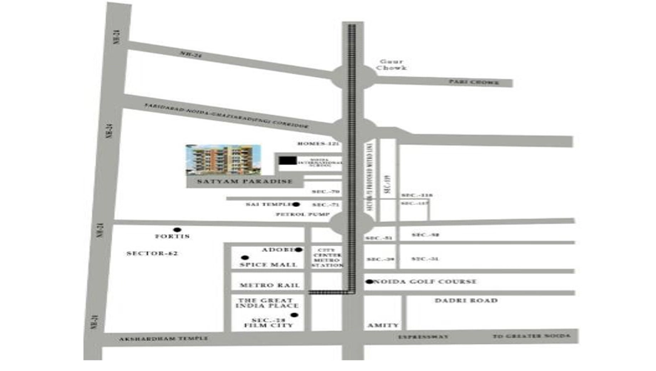 Location of Satyam Paradise - Image 408655