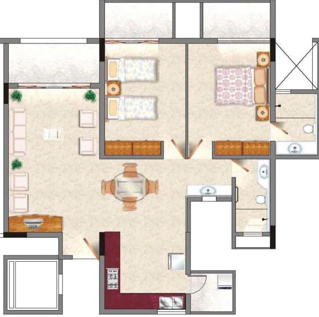 2 BHK Flat in Rohan Jharoka in Bellandur, Bangalore - Image 920524